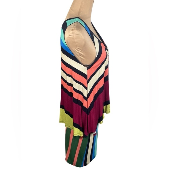 Anthropologie Maeve Davina Striped Overlay Dress‎ Small - Picture 5 of 9